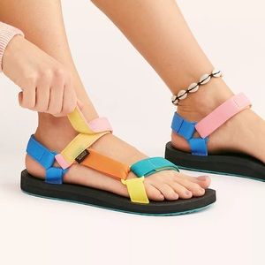 Multicolor Teva sandals size 9
